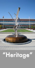 Thumbnail image of large bronze and stainless steel water feature.