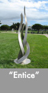 Thumbnail image of a large stainless steel sculpture.