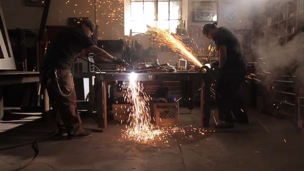 An image of fabricators Walter Ayala and Jesse Solorzano.